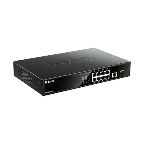 D-Link DGS-1010MP network switch Unmanaged Gigabit Ethernet (10/100/1000) Power over Ethernet (PoE) 1U Black