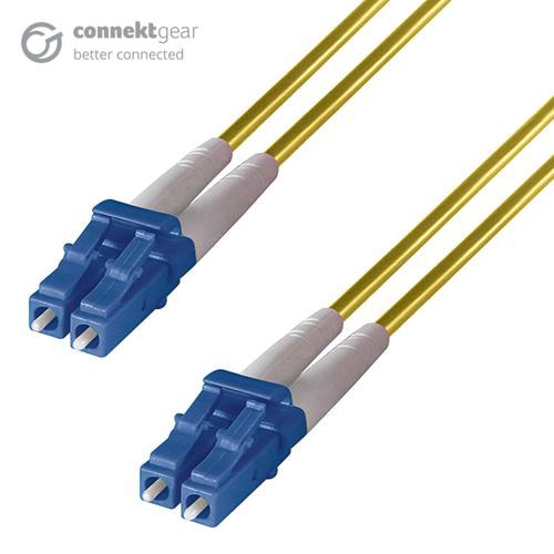 connektgear 3m Duplex Fibre Optic Single-Mode Cable OS2 9/125 Micron LC to LC Yellow 3-5 working days non cancellable non returnable