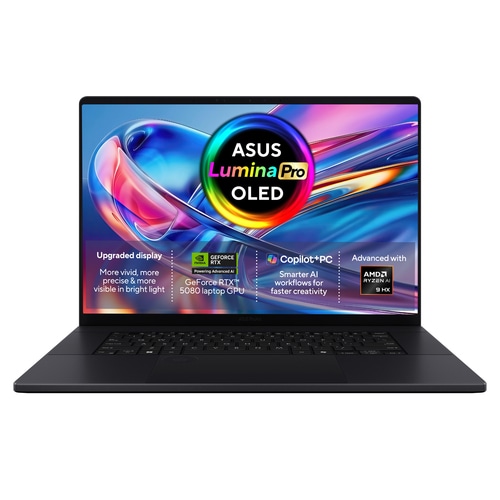 ASUS ProArt P16 H7606WW-SE006W Copilot+ PC AMD Ryzen AI 9 HX 370 Laptop 40.6 cm (16) Touchscreen WQUXGA 64 GB LPDDR5x-SDRAM 2 TB SSD NVIDIA GeForce RTX 5080 Wi-Fi 7 (802.11be) Windows 11 Home Black