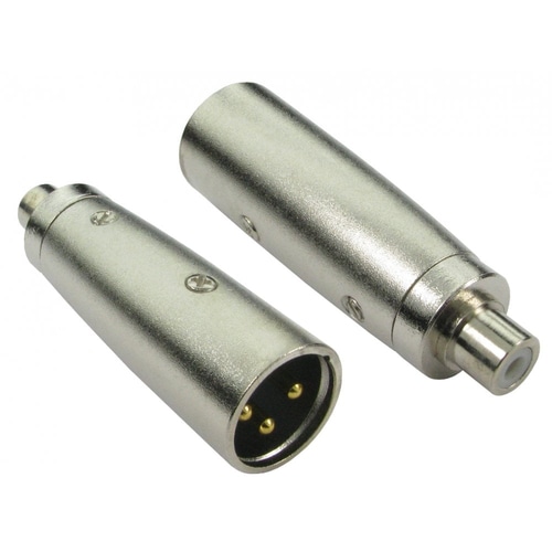 Cables Direct 3XLR-MFRCA cable gender changer RCA XLR Metallic