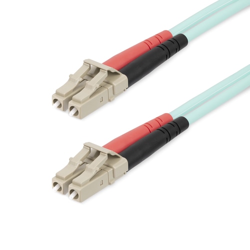 StarTech.com 25m (82ft) LC/UPC to LC/UPC OM4 Multimode Fiber Optic Cable, 50/125m LOMMF/VCSEL Zipcord Fiber, 100G Networks, Low Insertion Loss, LSZH Fiber Patch Cord
