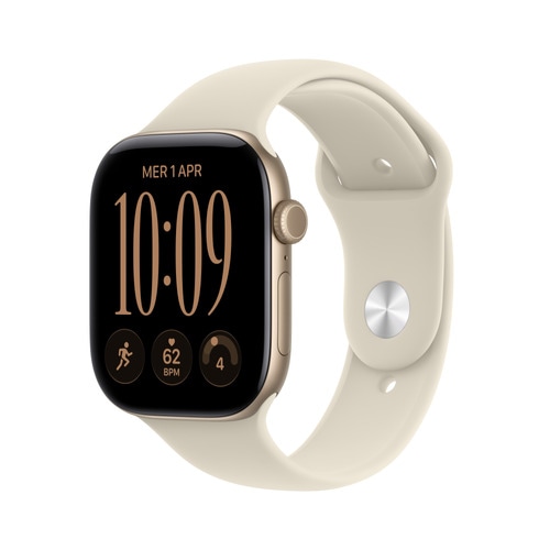 Apple Watch Series 12 (Demo) GPS + Cellular 46mm Light Gold Aluminium Case with Sand Sport Band - M/L