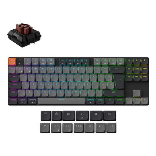Keychron K1 keyboard Universal USB + Bluetooth QWERTY UK English Grey