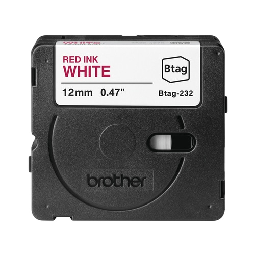 Brother BTAG-232 label-making tape Red on white