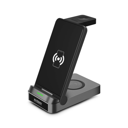 Urban Factory POWEE PRO: QI CHARGING BASE 3-in-1 with charging Sand 22.5W - Smartphone / Smartwatch / Earphones