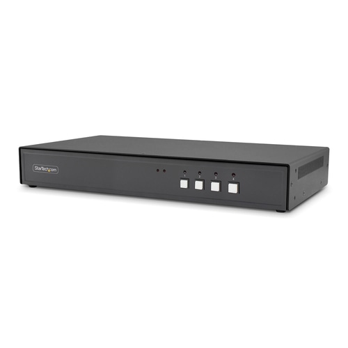 StarTech.com Secure 4-Port KVM Switch, DisplayPort, 4K 30Hz, NIAP 4.0 Desktop KVM, Metal Housing, Made in the USA
