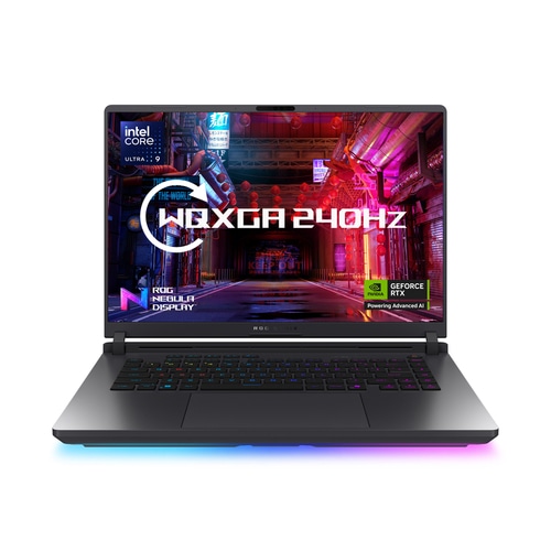 ASUS ROG Strix G16 G615LW-S5006W Intel Core Ultra 9 275HX Laptop 40.6 cm (16) WQXGA 32 GB DDR5-SDRAM 2 TB SSD NVIDIA GeForce RTX 5080 Wi-Fi 7 (802.11be) Windows 11 Home Black, Green, Grey