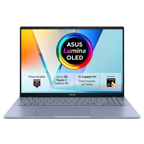 ASUS Vivobook S16 S3607NA-SH002W Snapdragon X2E-88-100 Laptop 40.6 cm (16) WUXGA 16 GB LPDDR5x-SDRAM 1 TB SSD Wi-Fi 7 (802.11be) Windows 11 Home Blue