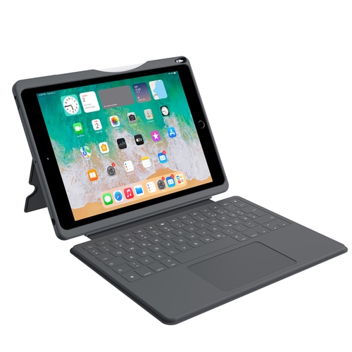 DEQSTER Smart Rugged Touch PLUS Keyboard for iPad 10.2 (7th/8th/9th Gen.), QWERTY Layout