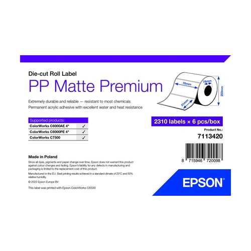 Epson 7113420 printer label White Self-adhesive printer label