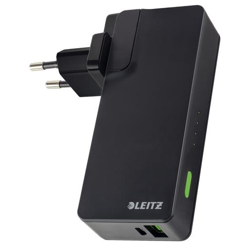 Leitz Complete USB Travel Wall Charger and Power Bank 3000