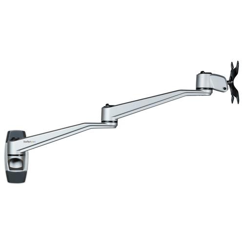 StarTech.com Wall Mount Monitor Arm - Articulating Ergonomic VESA Wall Mount Monitor Arm - 20 (52cm) Long - Single Display up to 34 inch - Swivel/Tilt/Rotate - Adjustable Screen Mount