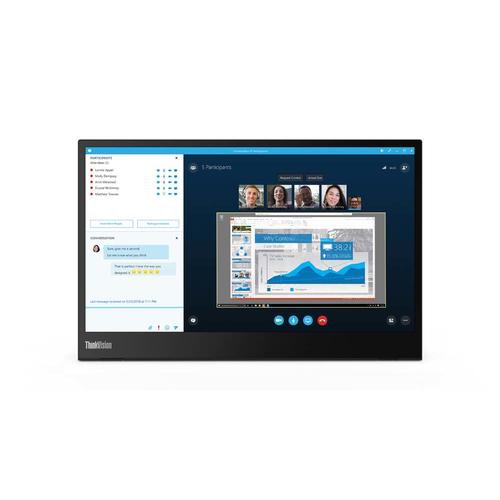 Lenovo ThinkVision M14 35.6 cm (14) 1920 x 1080 pixels Full HD LED Black