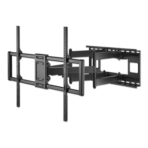 Manhattan TV & Monitor Mount, Wall, Full Motion, 1 screen, Screen Sizes: 60-120, Black, VESA 200x200 to 900x600mm, Max 120kg, LFD, Tilt & Swivel with 3 Pivots, Lifetime Warranty
