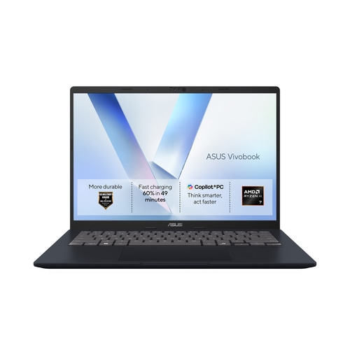 ASUS Vivobook 14 M1407GA-LY009W Copilot+ PC AMD Ryzen AI 7 445 Laptop 35.6 cm (14) WUXGA 16 GB DDR5-SDRAM 1 TB SSD Wi-Fi 6 (802.11ax) Windows 11 Home Blue