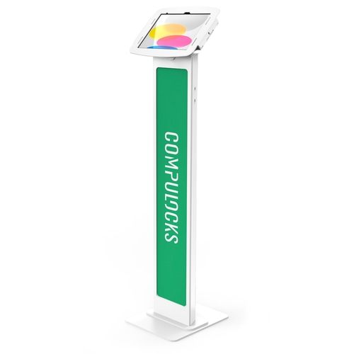 Compulocks iPad 10.9 10th Gen Space Enclosure Brandable Floor Stand White
