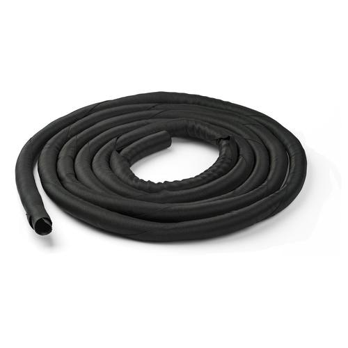 StarTech.com 15' (4.6m) Cable Management Sleeve - Flexible Coiled Cable Wrap - 1.0-1.5 dia. Expandable Sleeve - Polyester Cord Manager/Protector/Concealer - Black Trimmable Cable Organizer