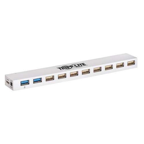 Tripp Lite U360-010C-2X3 10-Port USB 3.0 / USB 2.0 Combo Hub - USB Charging, 2 USB 3.0 & 8 USB 2.0 Ports