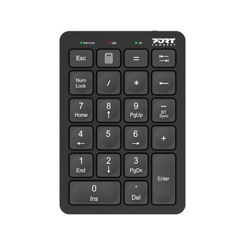 Port Designs 900802 numeric keypad Laptop/PC Bluetooth Black