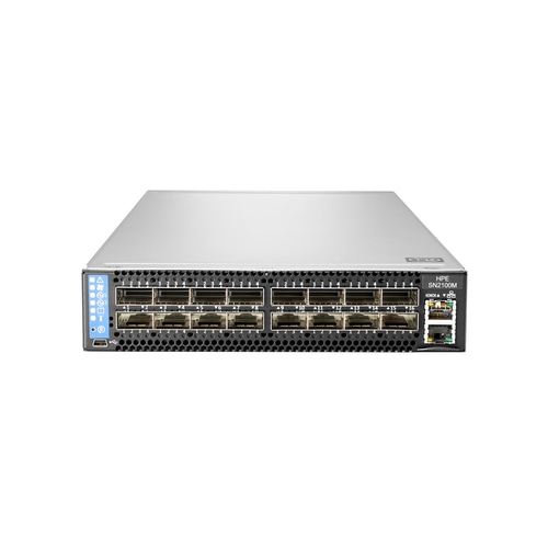HPE 100GbE 16QSFP28 Power to Connector Airflow Half Width Switch SN2100M with NVIDIA Cumulus