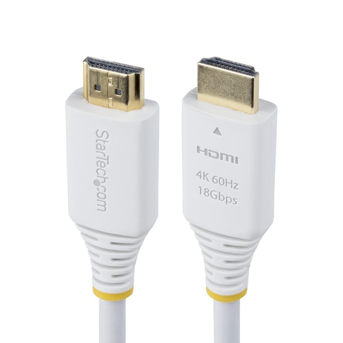 StarTech.com 6ft (1.8m) Premium Certified High Speed HDMI Cable, 4K 60Hz/1440p 144Hz, HDR10/HDCP 2.2/ARC, 18Gbps, UHD HDMI 2.0 Cord for TV/Monitor/Display, TPE Jacket, White