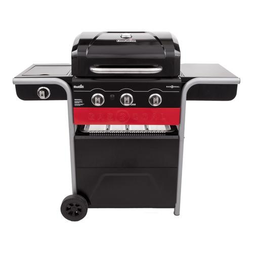 Char-Broil GAS2COAL 330 Grill Cooking station Charcoal + Natural gas Black, Red, Stainless steel