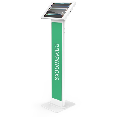Compulocks iPad Pro M4 13 (2024), Apex Enclosure Brandable Floor Stand - White