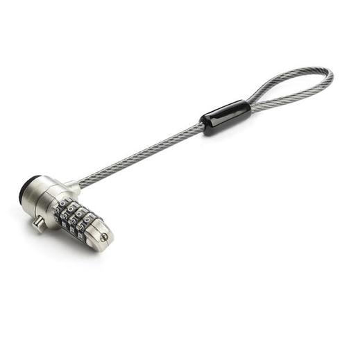 StarTech.com Universal Laptop Cable Lock Expansion Loop - 6 (15cm) Anti Theft 4-Digit Combination K-Slot Lock - Computer Security Cable to Create Twin/Multi-Head Lock for Multiple Devices
