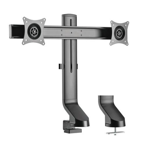 Tripp Lite DDR1727DC Dual-Display Monitor Arm with Desk Clamp and Grommet - Height Adjustable, 17 to 27 Monitors
