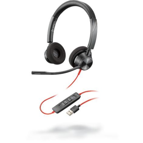 POLY 3320 Headset Wired Head-band Calls/Music USB Type-A Black