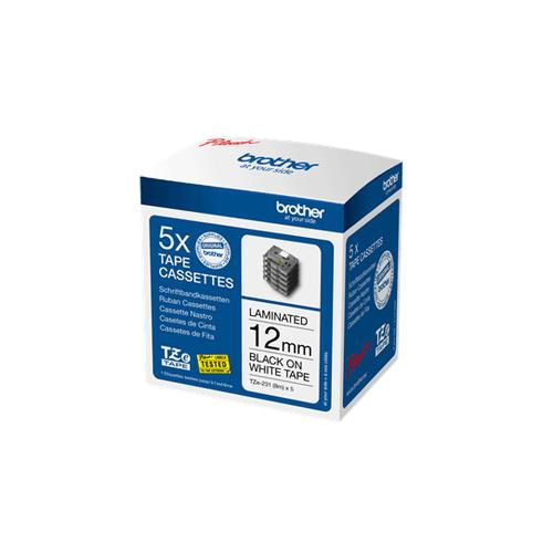 Brother TZE-231M5 label-making tape Black on white