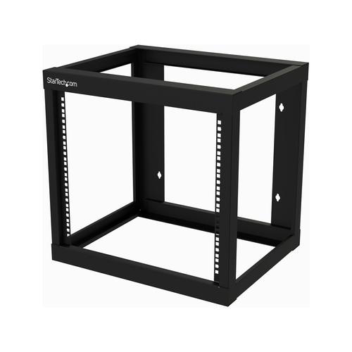 StarTech.com 9U 19 Wall Mount Network Rack 17 Deep 2 Post Open Frame for Server Room/Data/AV/IT/Communication/Computer Equipment/Patch Panel w/Cage Nuts/Screws Hook/Loop 79kg Capacity~9U 19 Wall Mount Network Rack 17 Deep 2 Post Open Frame for Server Room/Data/AV/IT/Communication/Computer Equipment/Patch Panel w/Cage Nuts/Screws Hook/Loop 175lb Capacity