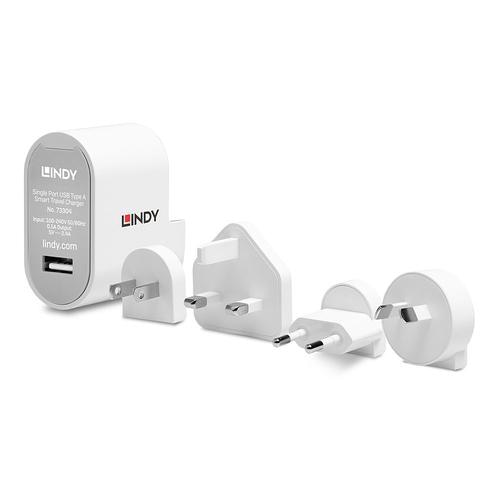 Lindy Single Port USB Type A Travel Charger, 12W