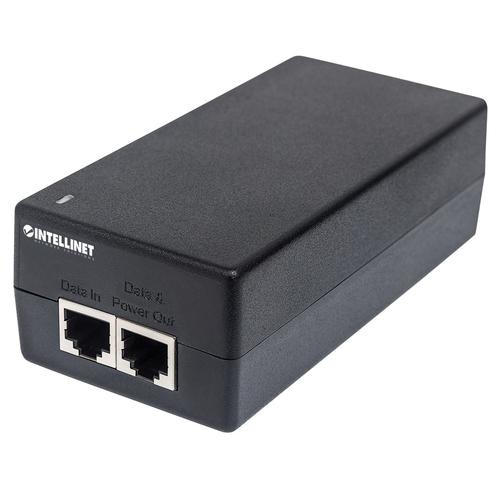 Intellinet Gigabit Ultra PoE+ Injector, 1 x 60 W Port, IEEE 802.3bt and IEEE 802.3at/af Compliant, Plastic Housing (UK 3-pin plug)