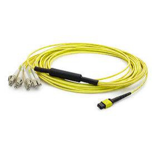 AddOn Networks ADD-MPO-4LC5M9SMFLZ fibre optic cable 5 m 8x LC OFNR OS2 Yellow