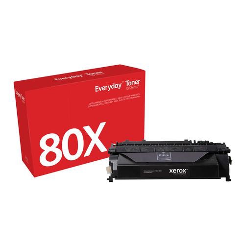 Everyday Black Toner compatible with HP 80X (CF280X), Extra High Yield