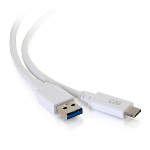 C2G 0.9m USB-C to USB-A SuperSpeed USB 5Gbps Cable M/M - White