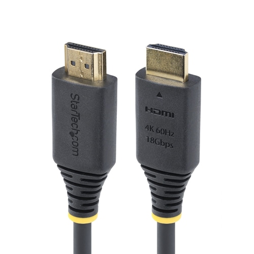 StarTech.com 8ft (2.4m) Premium Certified High Speed HDMI Cable, 4K 60Hz/1440p 144Hz, HDR10/HDCP 2.2/ARC, 18Gbps, UHD HDMI 2.0 Cord for TV/Monitor/Display, TPE Jacket