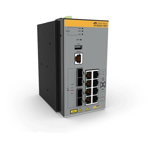 Allied Telesis AT-IE340-12GP-980 network switch Managed L3 Gigabit Ethernet (10/100/1000) Power over Ethernet (PoE) Grey
