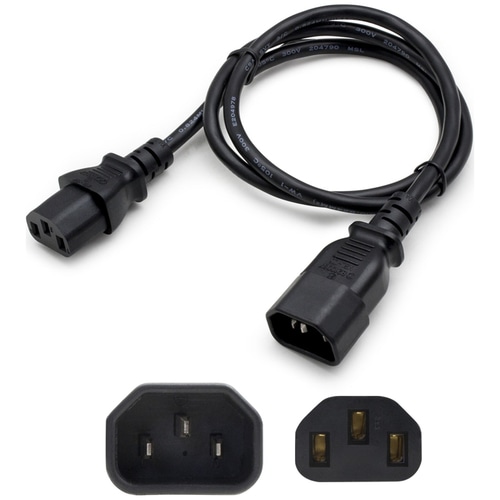 AddOn Networks ADD-C132C1418AWG2-5FT power cable Black 0.76 m C13 coupler IEC C14