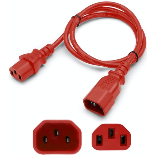 AddOn Networks ADDC132C1418AWG4FTRD power cable Red 1.22 m C13 coupler C14 coupler