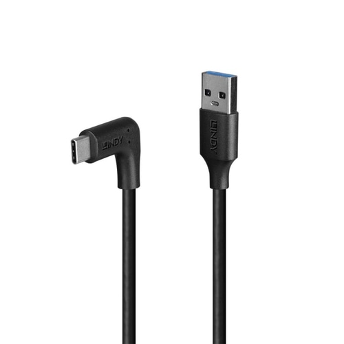 Lindy 1.5m USB 3.2 Type A to C Cable, 90 Right Angle, 10Gbps
