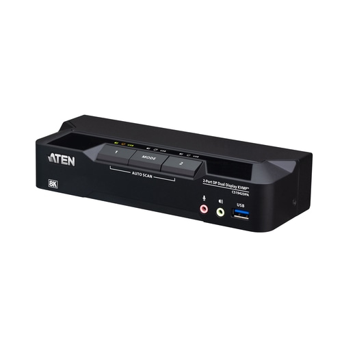 ATEN 2-Port USB 3.0 8K DisplayPort Dual-Display KVMP Switch (Cables included)