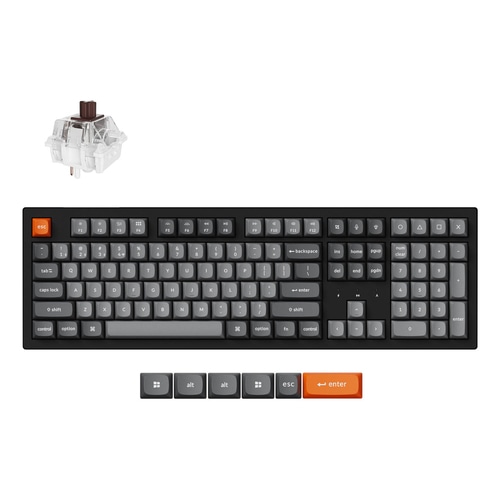 Keychron K10 Max keyboard Universal USB + RF Wireless + Bluetooth QWERTY UK English Black
