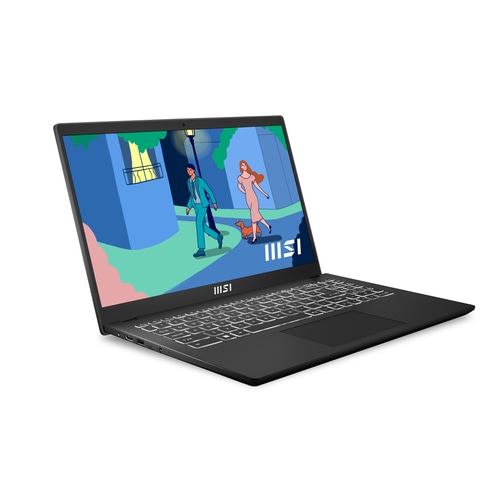 MSI Modern 15 B7M-086UK Laptop 39.6 cm (15.6) Full HD AMD Ryzen 7 7730U 8 GB DDR4-SDRAM 512 GB SSD Wi-Fi 6E (802.11ax) Windows 11 Home Black