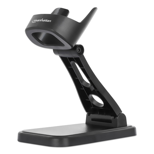 Manhattan Adjustable Barcode Scanner Stand, Height and Angle Adjustable, suitable for barcode scanner products 153997, 154116 and 154185, Black, Lifetime Warranty
