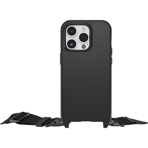 OtterBox React Lanyard Case with MagSafe for iPhone 14 Pro Max, Ultra-Slim, Protective Case with Adjustable and Detachable Lanyard Strap, Tested to Military Standard, Black