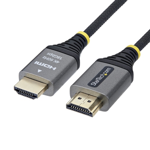 StarTech.com 1m (3ft) Premium Certified High Speed HDMI Cable, Ultra Flexible HDMI Cable, 4K 60Hz/1440p 144Hz w/HDR10/ARC, 18Gbps, High Flex Braided HDMI Cord