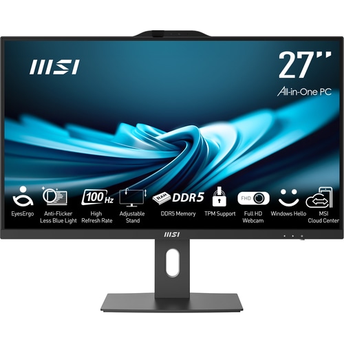 MSI Pro AP272P 14M Intel Core i7 14700 All in One PC, (16GB RAM, 1TB SSD, Windows 11PRO), 27 Inch IPS Screen/UHD Graphics/Type-C/USB/LAN/HDMI/DP/WiFi 6E/BT 5.3/VESA