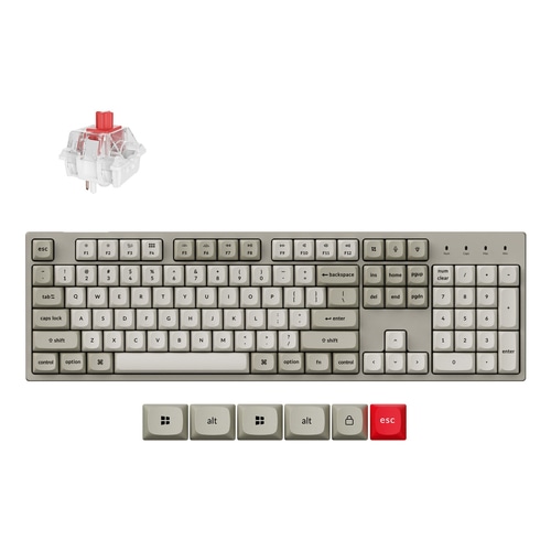 Keychron C2 Pro 8K keyboard Universal USB QWERTY UK English Grey